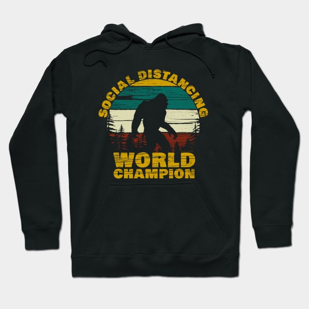 Bigfoot Social Distancing Champion Hoodie by NerdShizzle